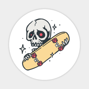 Skull Love Skateboard Magnet